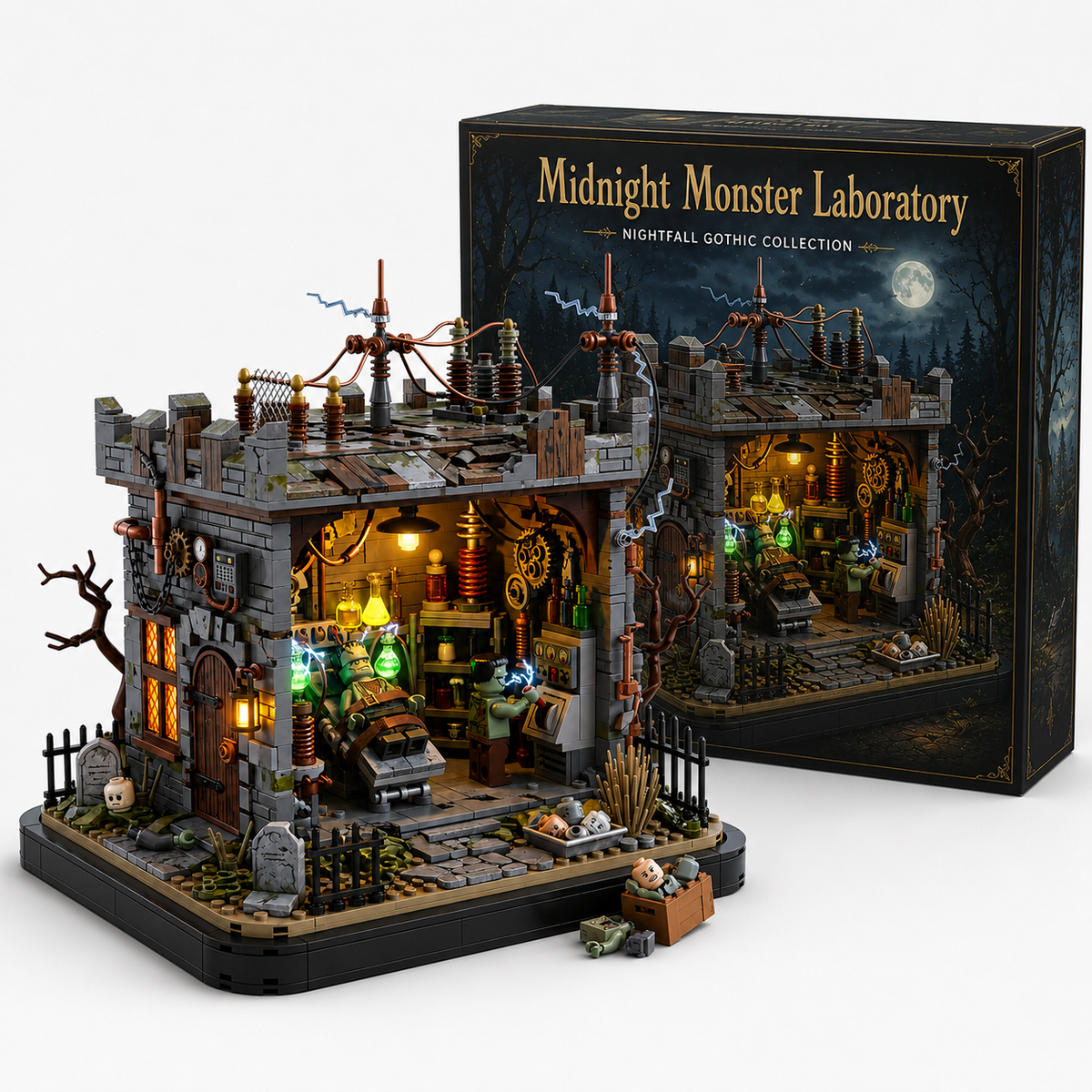 Adult Halloween building kit packaging