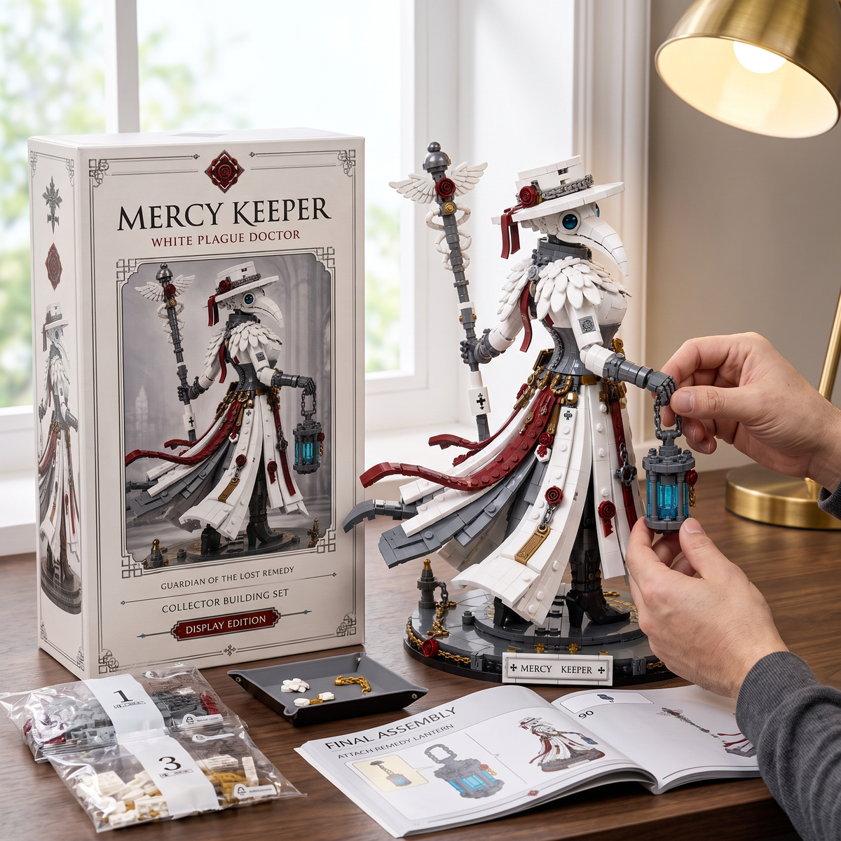 Mercy Keeper — White Plague Doctor Collector Building Set