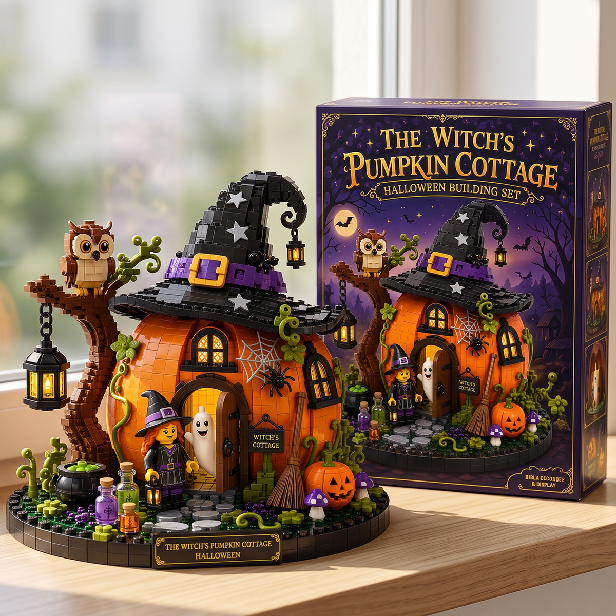 The Witch’s Pumpkin Cottage Halloween Building Set