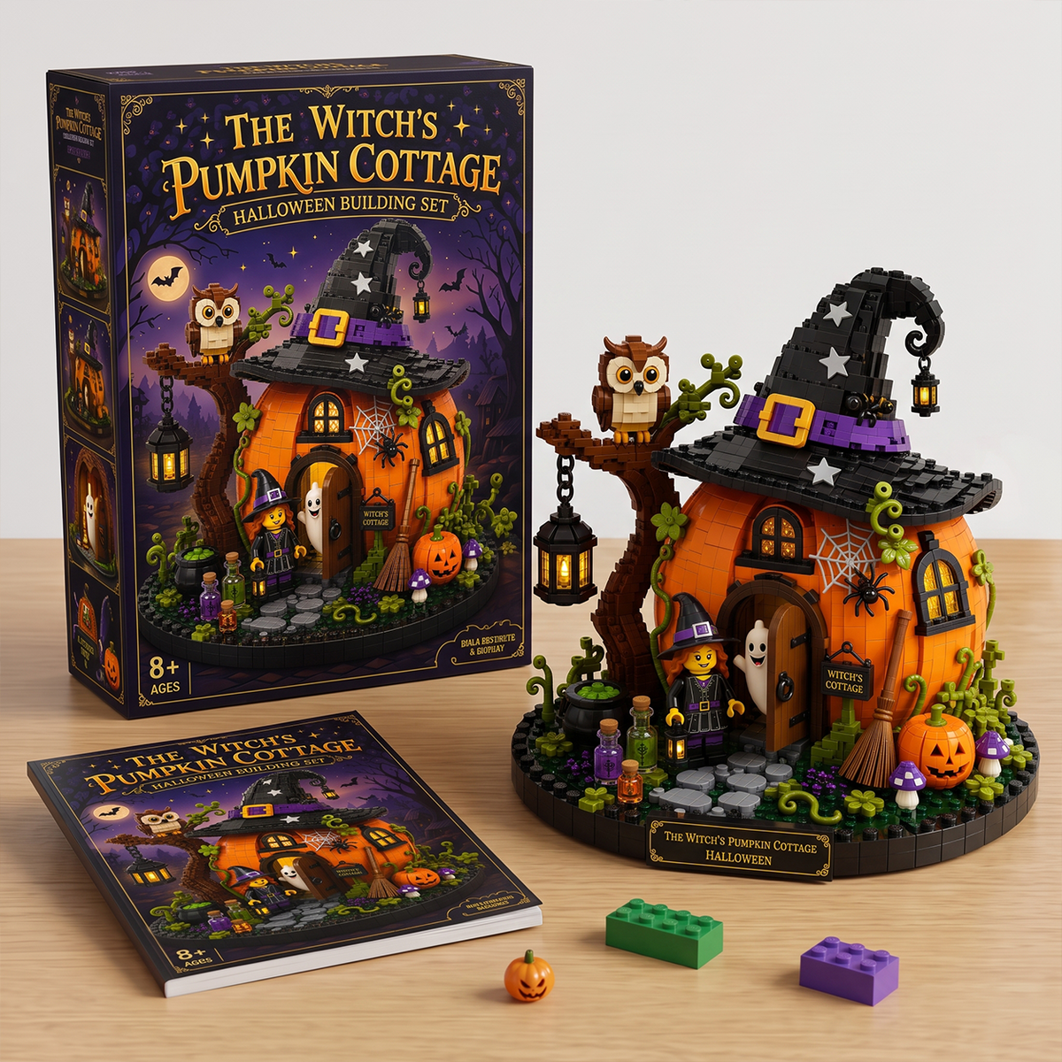 The Witch’s Pumpkin Cottage Halloween Building Set