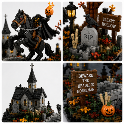 Sleepy Hollow Headless Horseman Building Blocks Set