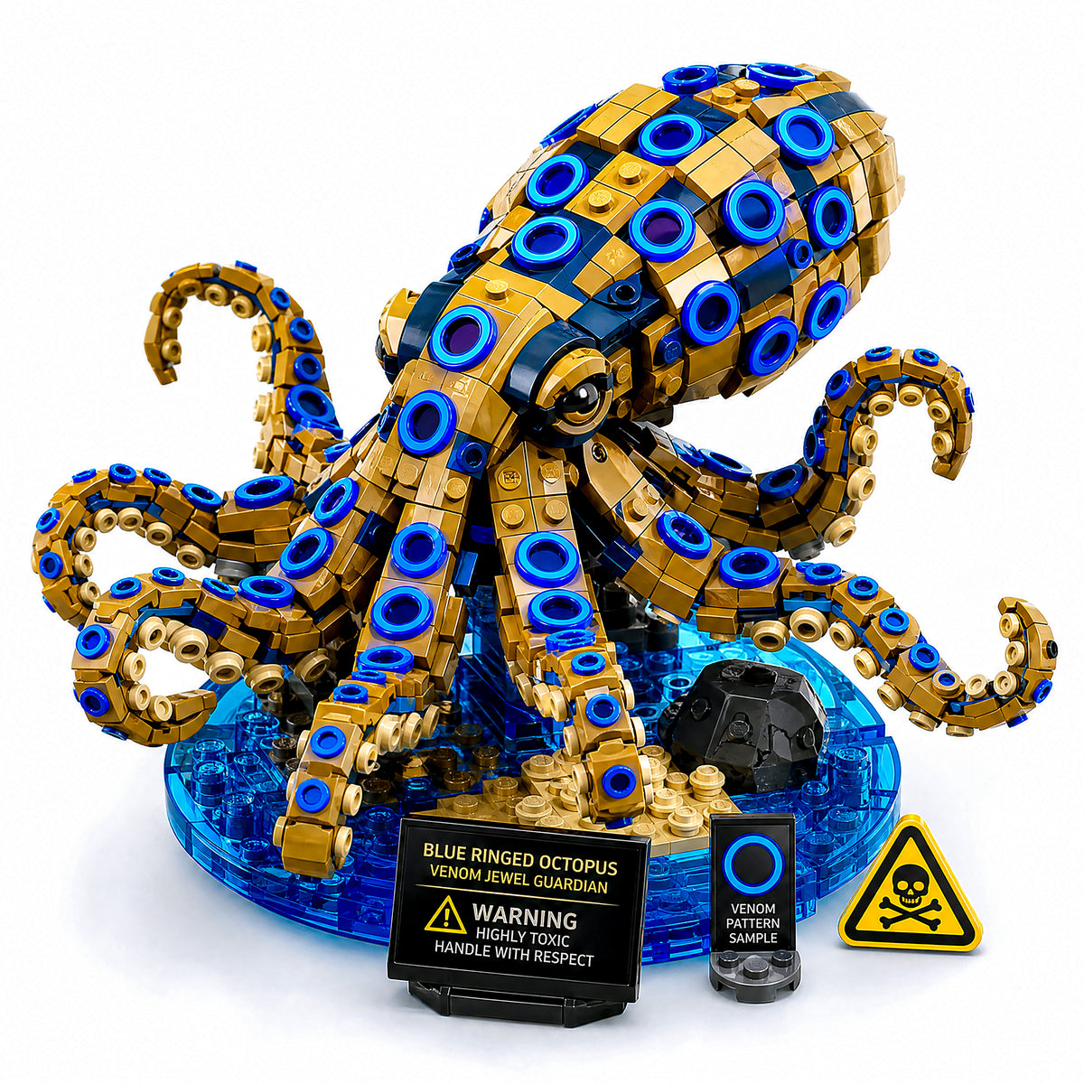Blue Ringed Octopus Venom Jewel Guardian Collector Building Set