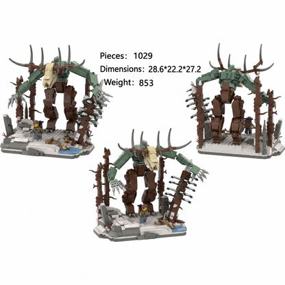 Wendigo Forest Guardian Building Set – Mythical Creature Winter Forest Display