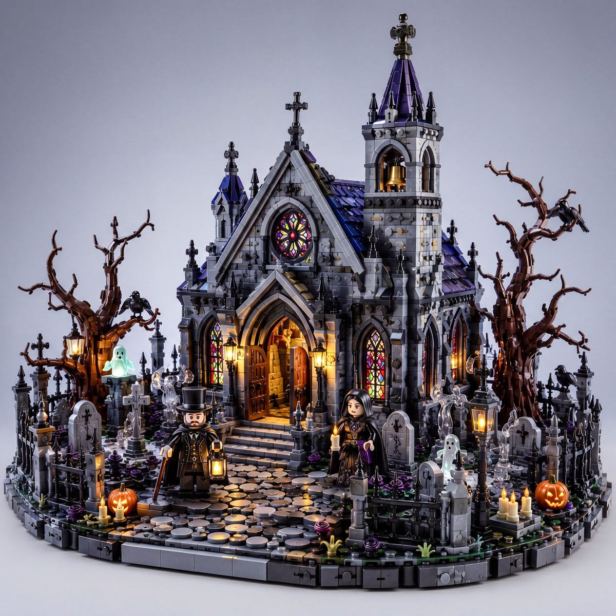Haunted Gothic Chapel Building Blocks Set