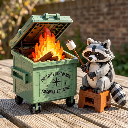 Little Raccoon Dumpster Campfire Building Set