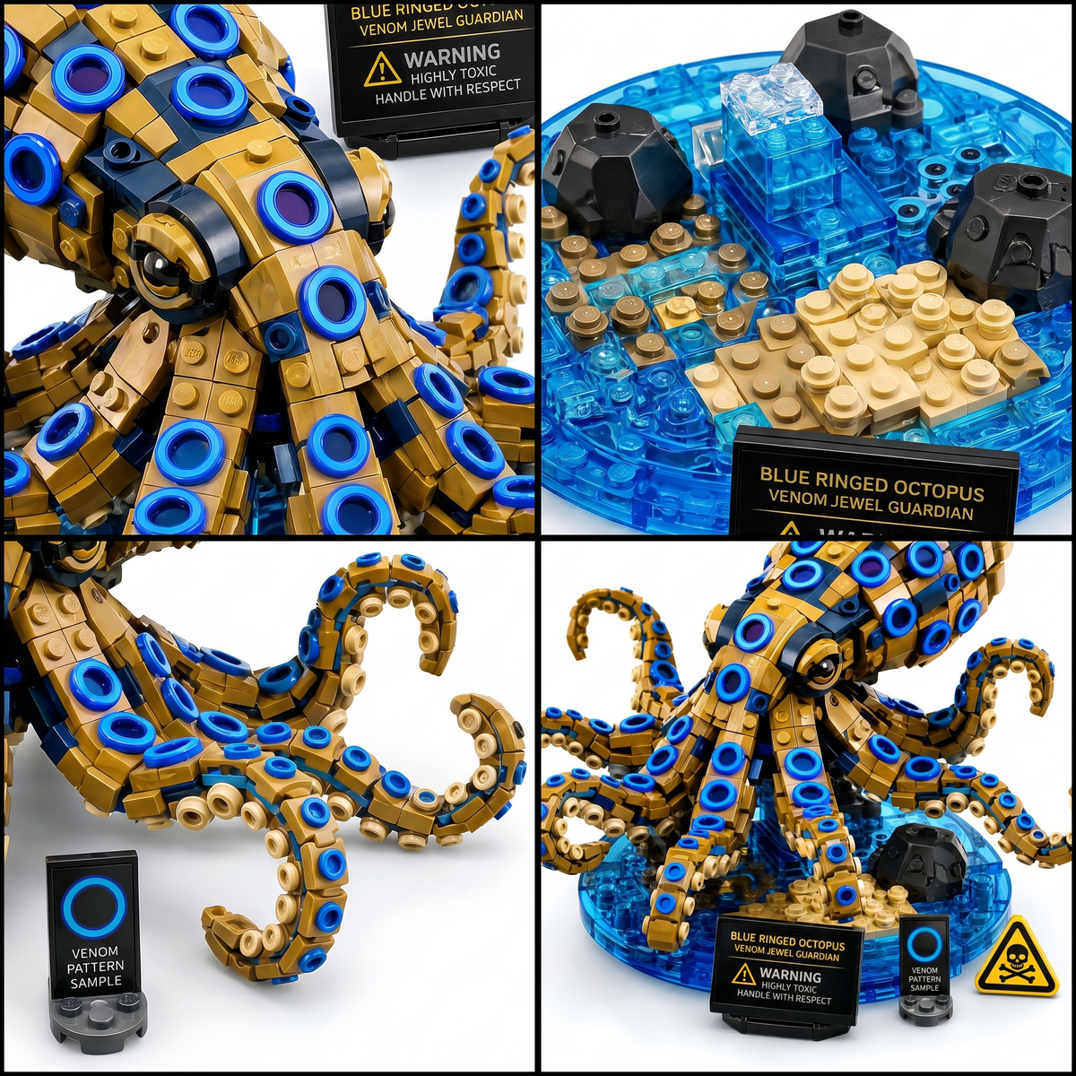 Blue Ringed Octopus Venom Jewel Guardian Collector Building Set