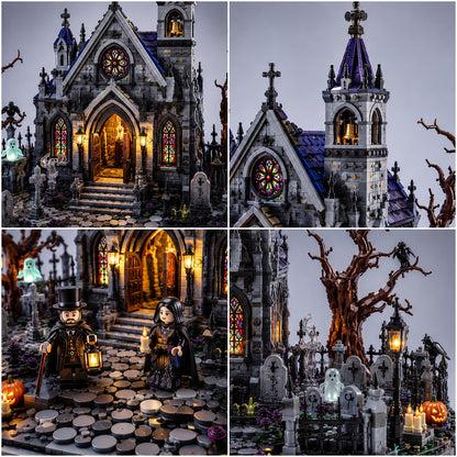 Haunted Gothic Chapel Building Blocks Set