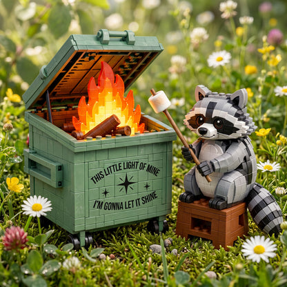 Little Raccoon Dumpster Campfire Building Set