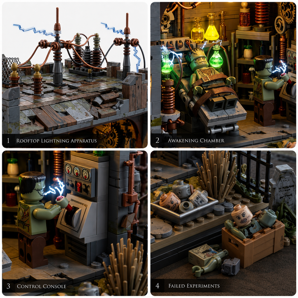 Monster experiment laboratory building set details