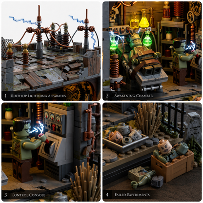 Monster experiment laboratory building set details