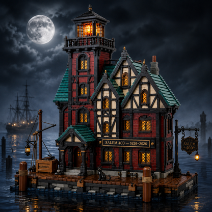 Salem 400 — Historic Custom House & Harbor Light Collector Building Set