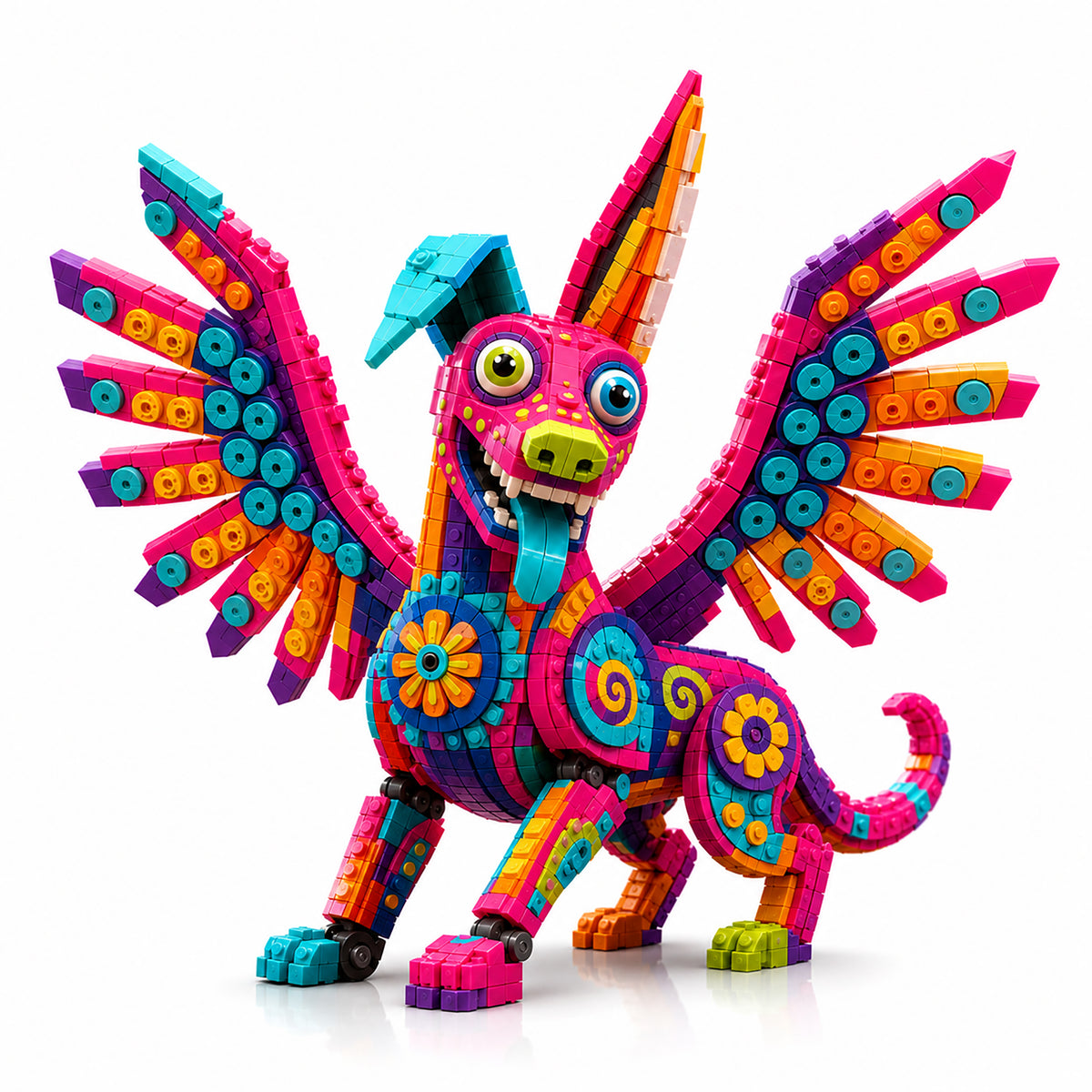 Día de los Muertos Winged Alebrije Building Set