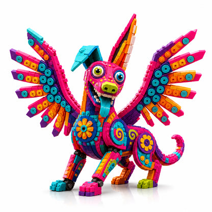 Día de los Muertos Winged Alebrije Building Set