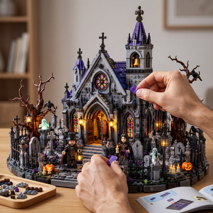 Haunted Gothic Chapel Building Blocks Set