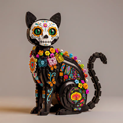 Day of the Dead Calavera Cat Building Set