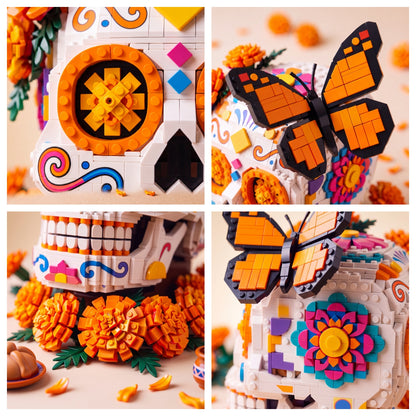 Day of the Dead Calavera Skull Building Set