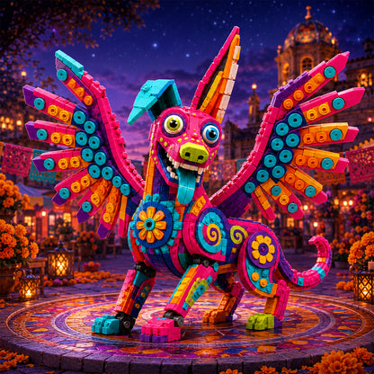 Día de los Muertos Winged Alebrije Building Set