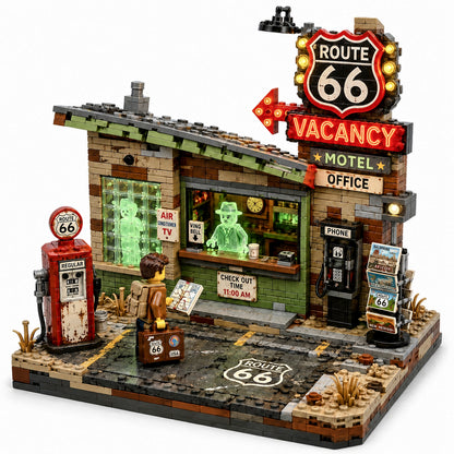 Route 66 Haunted Motel Collector Building Set