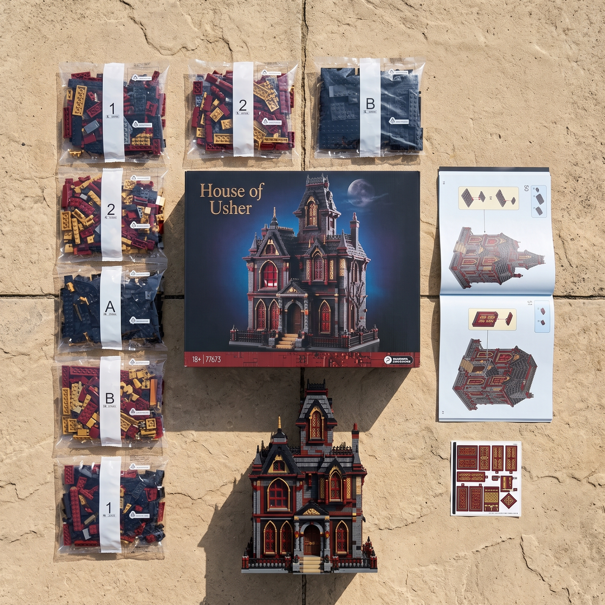 The Fall of the House of Usher Gothic Mansion Building Set
