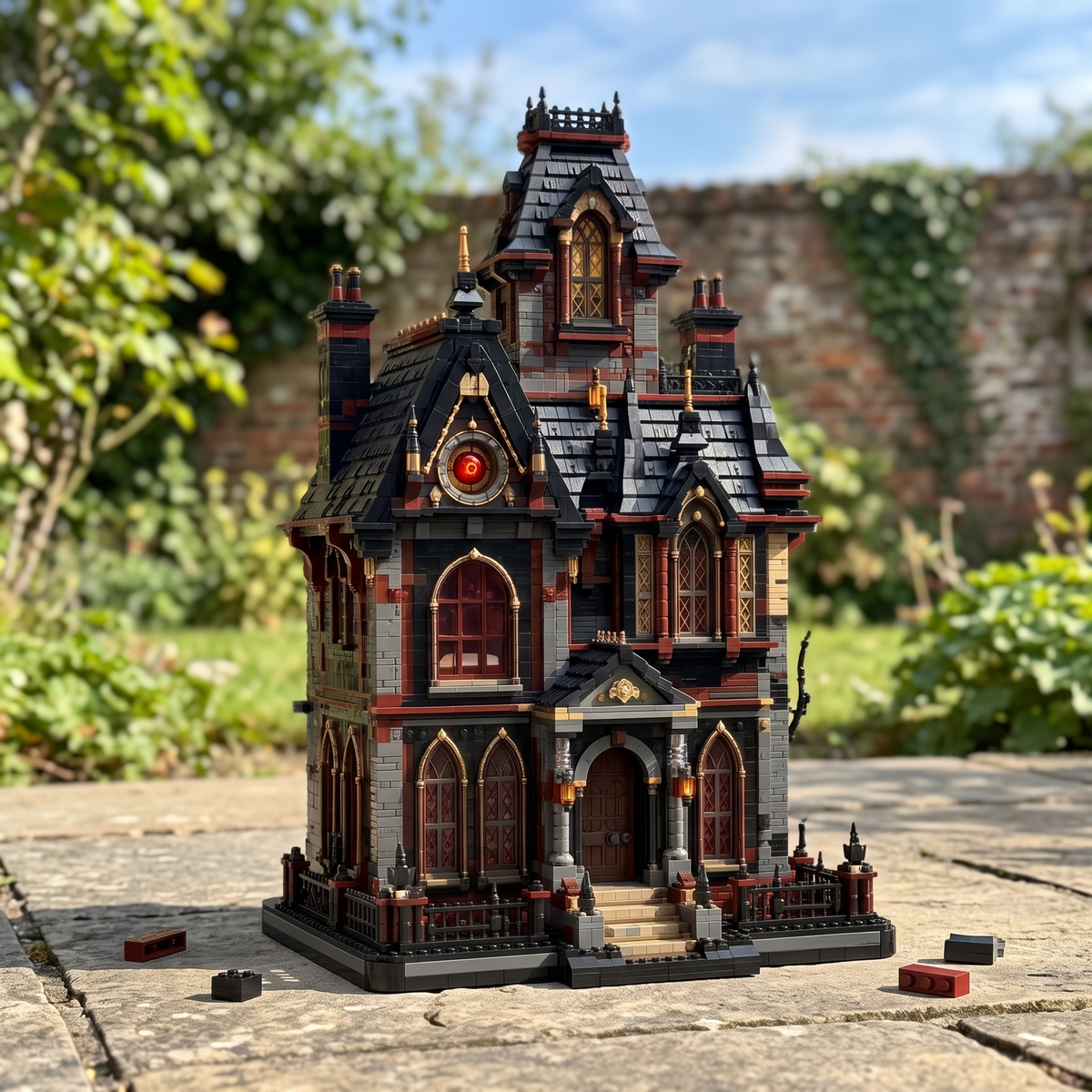 The Fall of the House of Usher Gothic Mansion Building Set