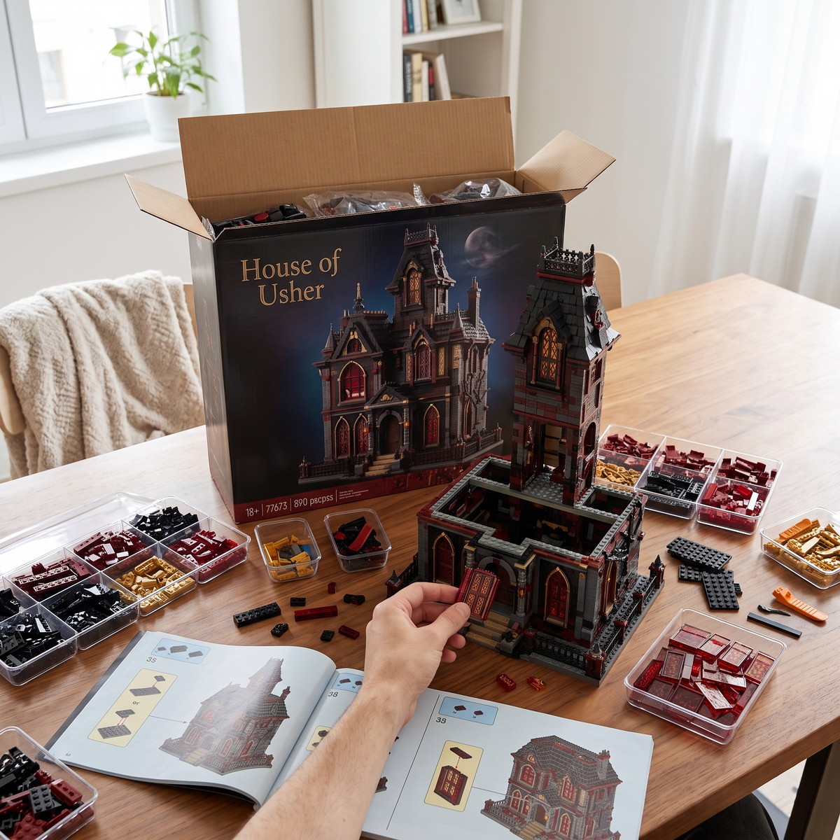 The Fall of the House of Usher Gothic Mansion Building Set