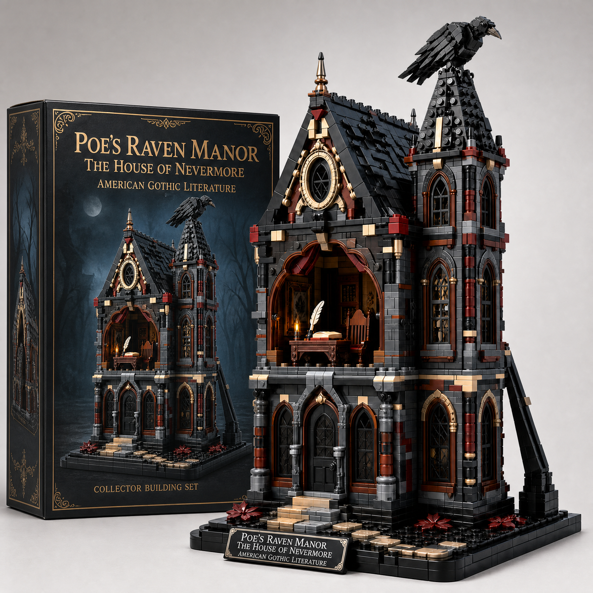 Poe’s Raven Manor — The House of Nevermore Collector Building Set